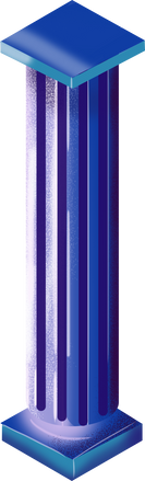 Gradient Glossy Buildable Surrealist Pillar